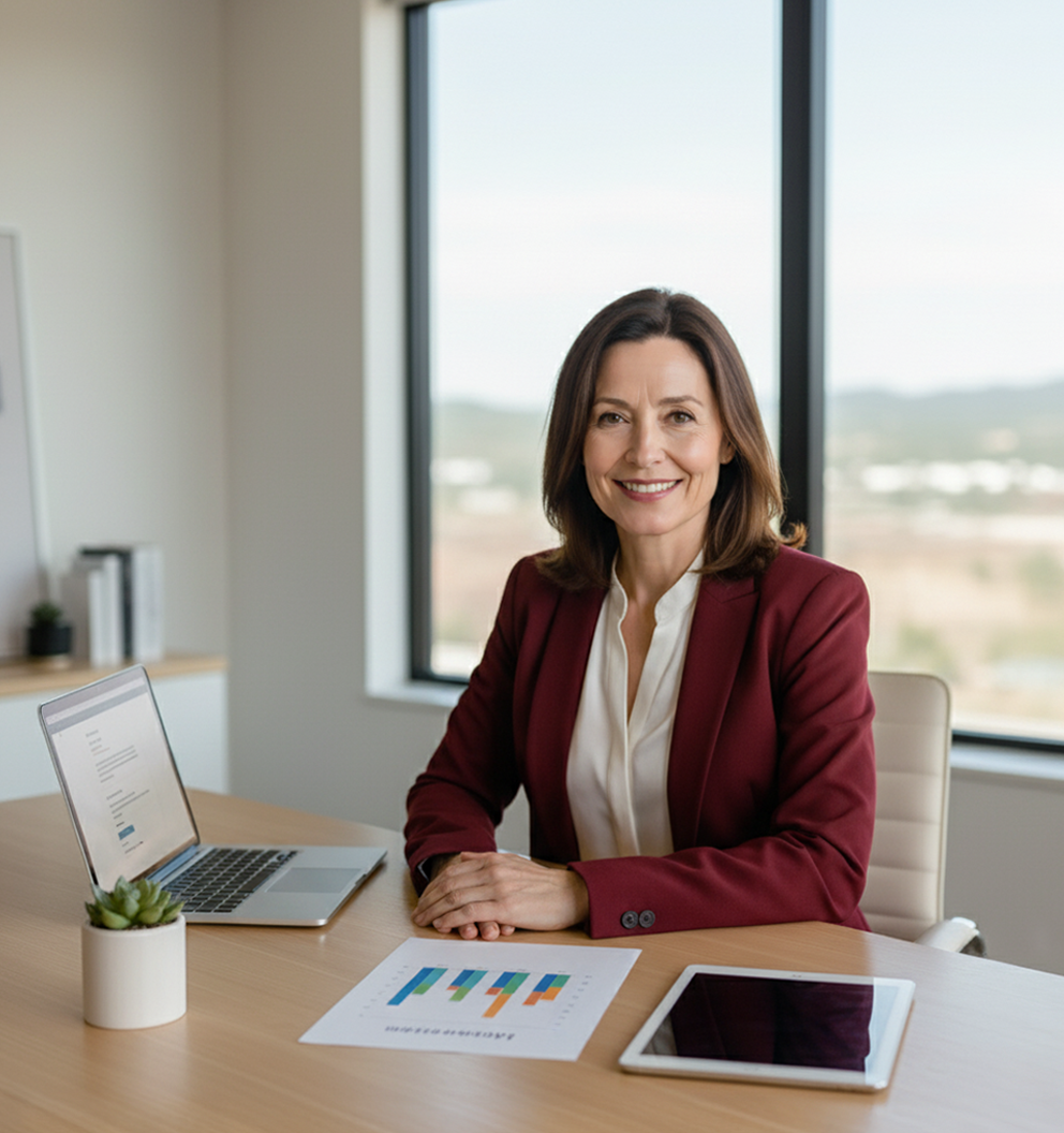 Person getting hair styled in a salon, back view.