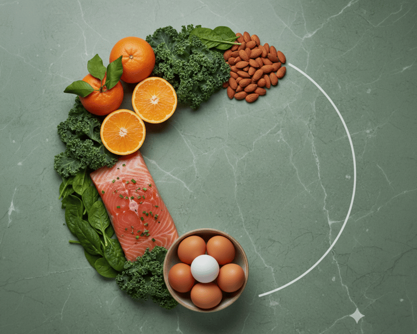 Woman replenishing nutrients lost to rapid weight loss
