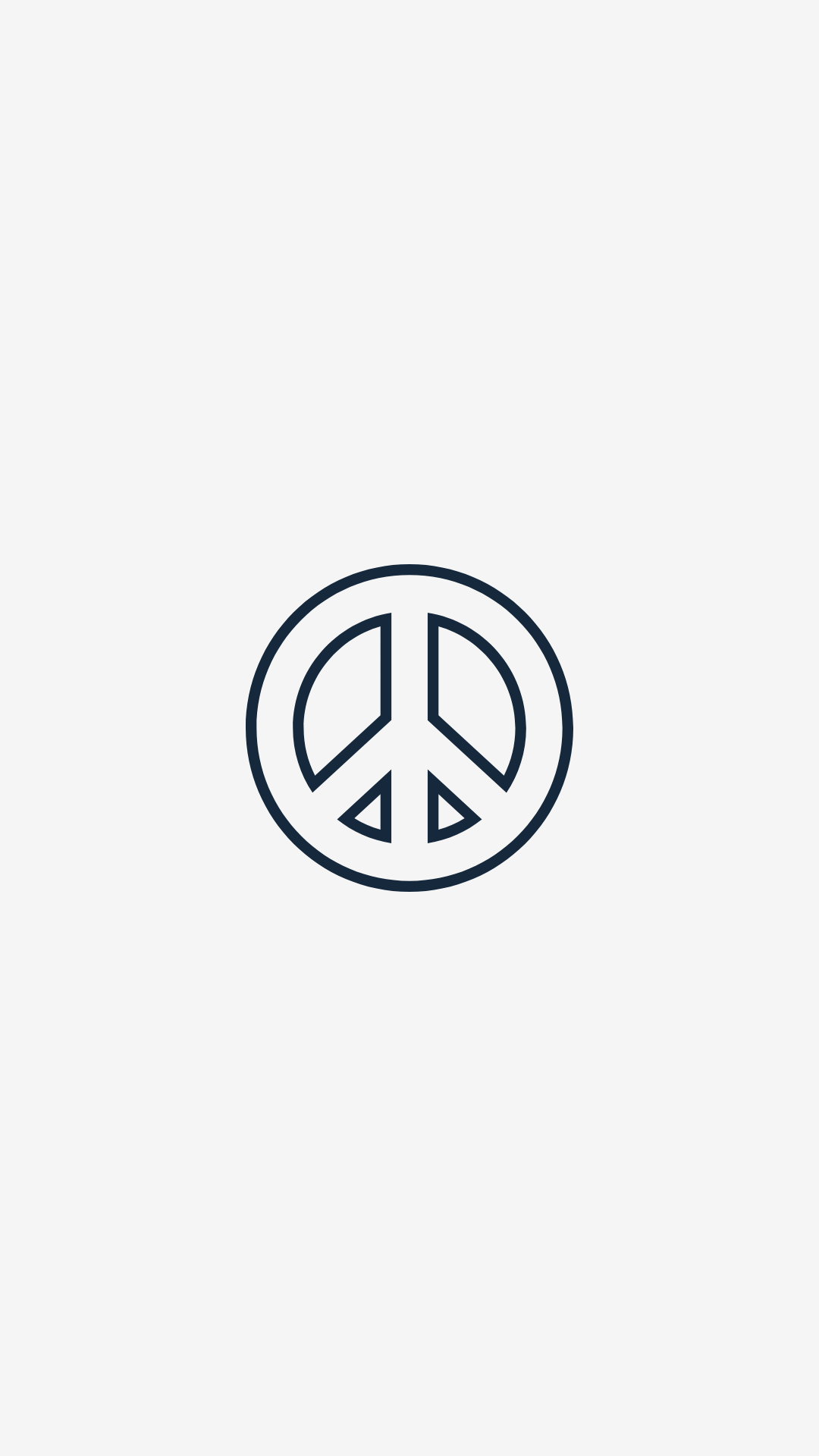 Simple peace symbol on a plain white background.