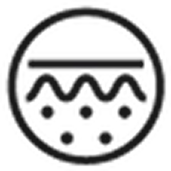 Icon of a circle with wavy lines and dots inside.