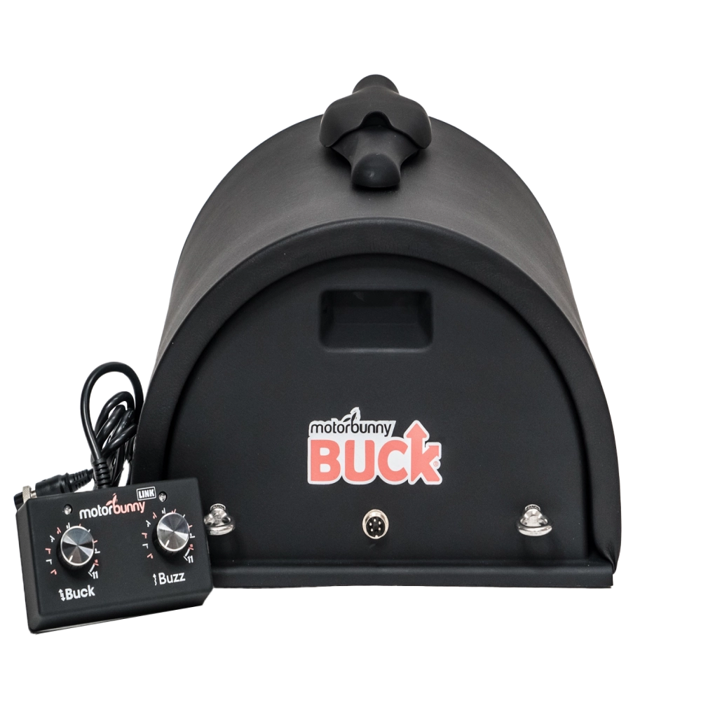 A Motorbunny BUCK device with control panel with dials.