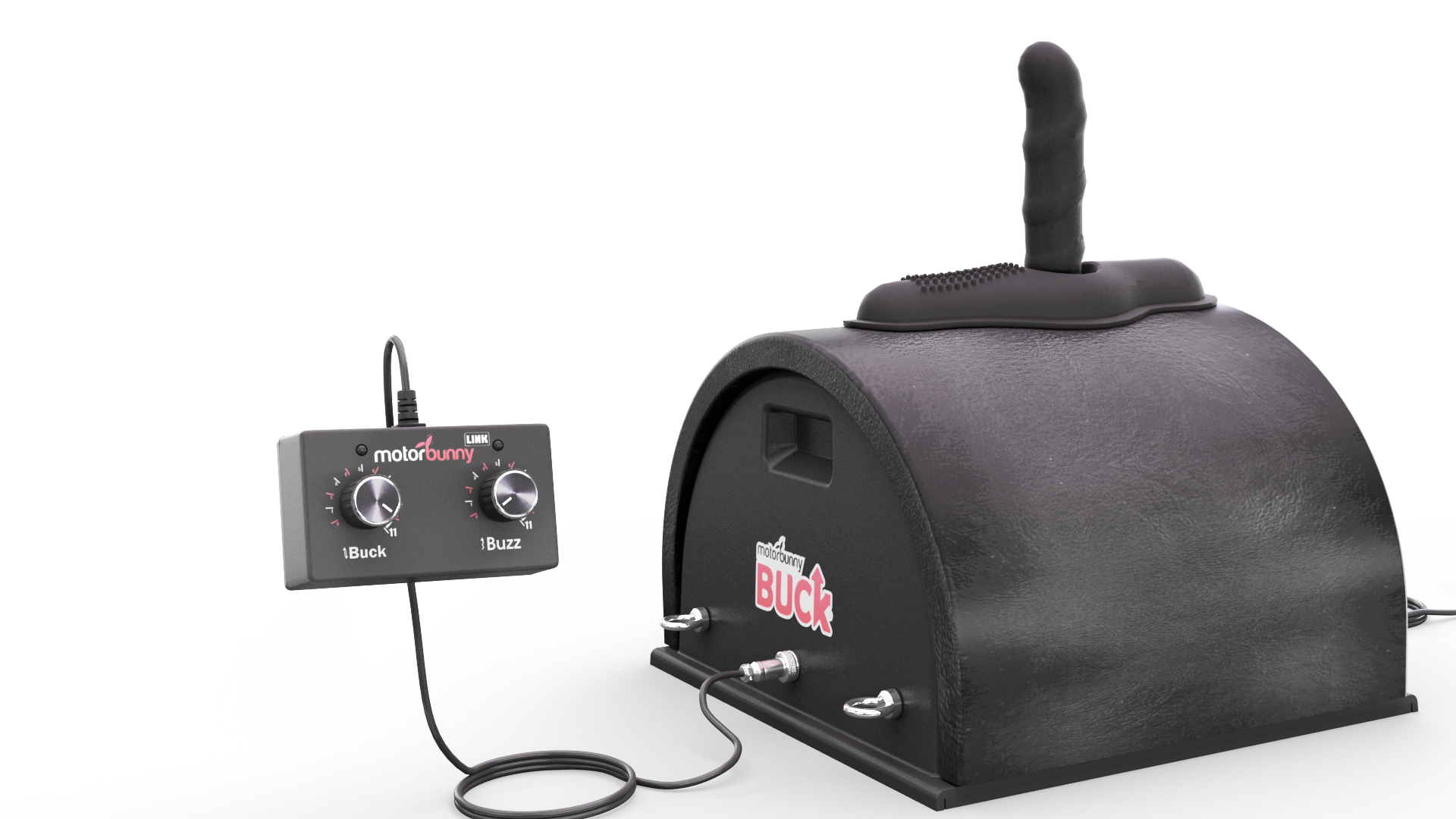 Black motorized device with control panel and attached cable.