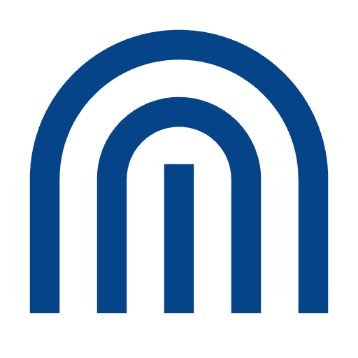Blue fingerprint icon on a white background.
