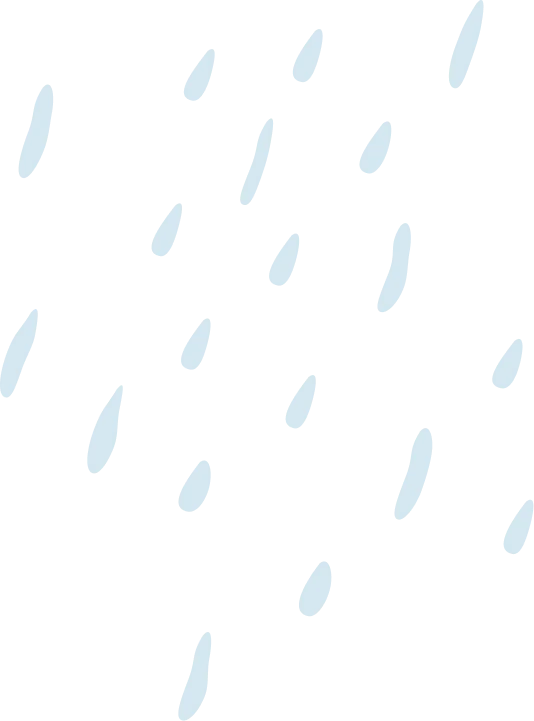 Pixelated white raindrops on a black background.