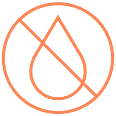 'Orange hourglass icon within a circular border indicating time.'