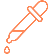 Eyedropper icon with a droplet at the tip.