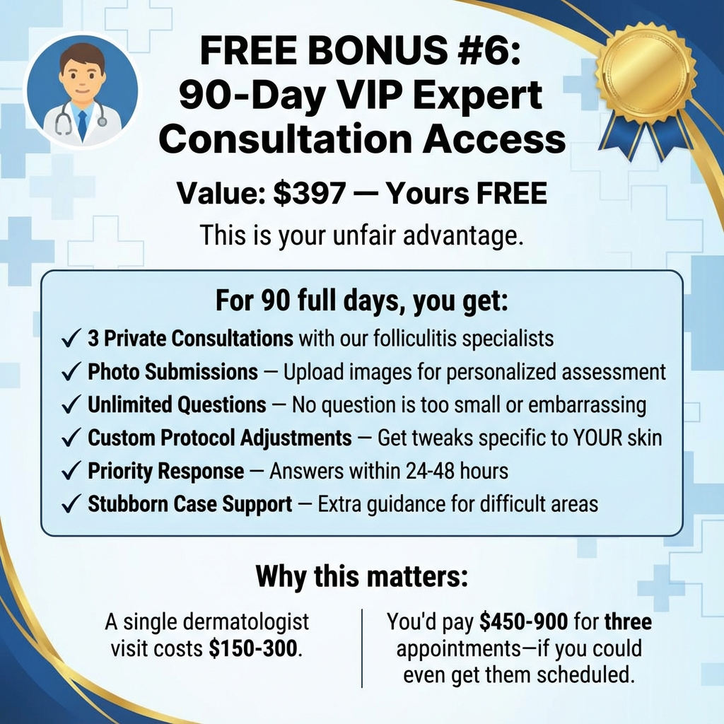 Informational graphic about a 90-day VIP expert consultation access offer with benefits listed.