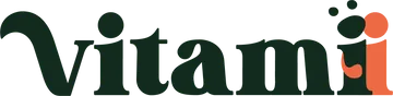 Logo with the text 'Vitami' and a stylized orange dot over the 'i'.