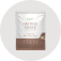 A blurry placeholder image of a white and brown product pouch inside a circle.