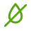 A green icon of a leaf or teardrop shape with a diagonal line through it.