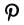 Pinterest logo in black on a white background.