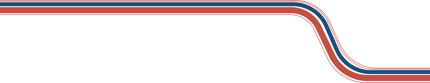 Curved red and blue lines on a black background.