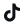 TikTok logo, a stylized musical note in black.
