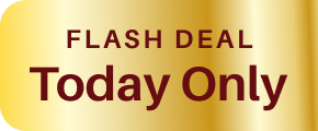 Gold banner with text 'Flash Deal Today Only' in red.
