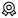 A pixelated grayscale icon of an award ribbon or medal.