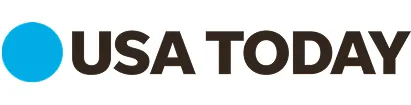 USA Today logo with a blue circle and black text.