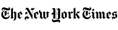 The image shows 'The New York Times' logo in black lettering.
