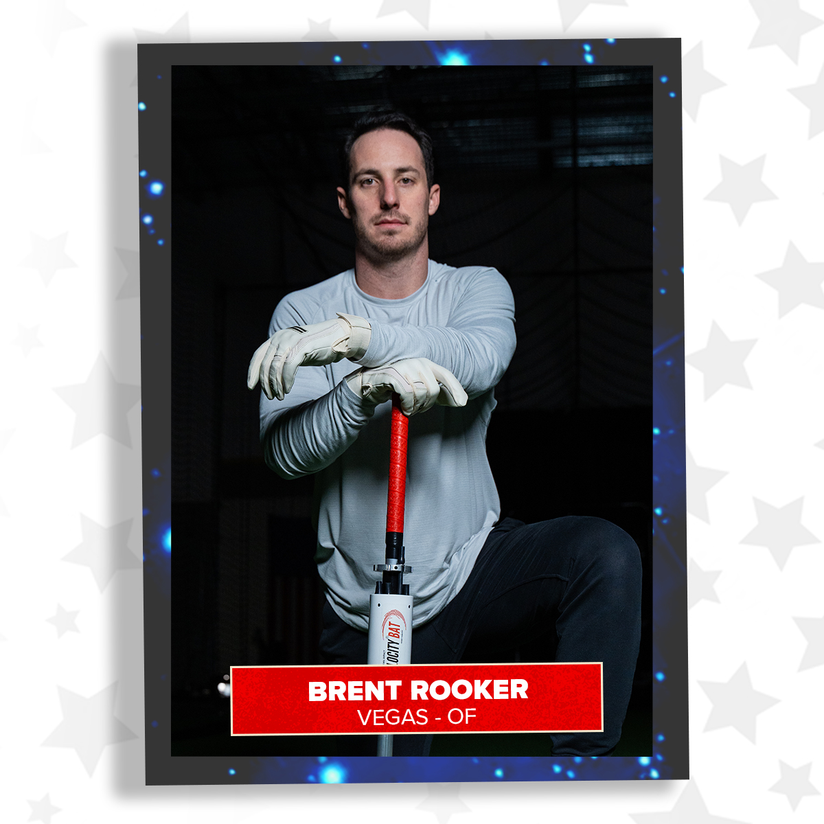 Person in sports attire holding a baseball bat, with text overlay at the bottom.