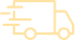 Icon of a delivery truck with motion lines.
