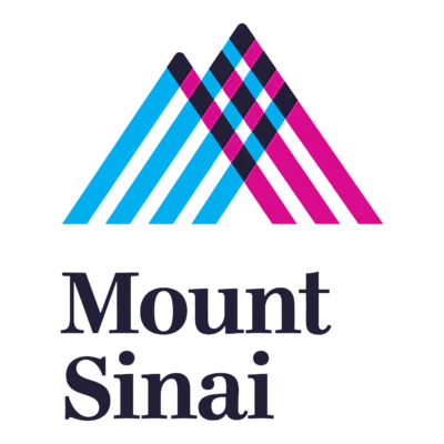 Logo of Mount Sinai with colorful overlapping lines forming a mountain shape.
