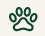 Green paw print icon on a light background.