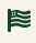 Green wavy flag icon on a light background.