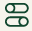 Two green toggle switches, one on and one off, on a beige background.