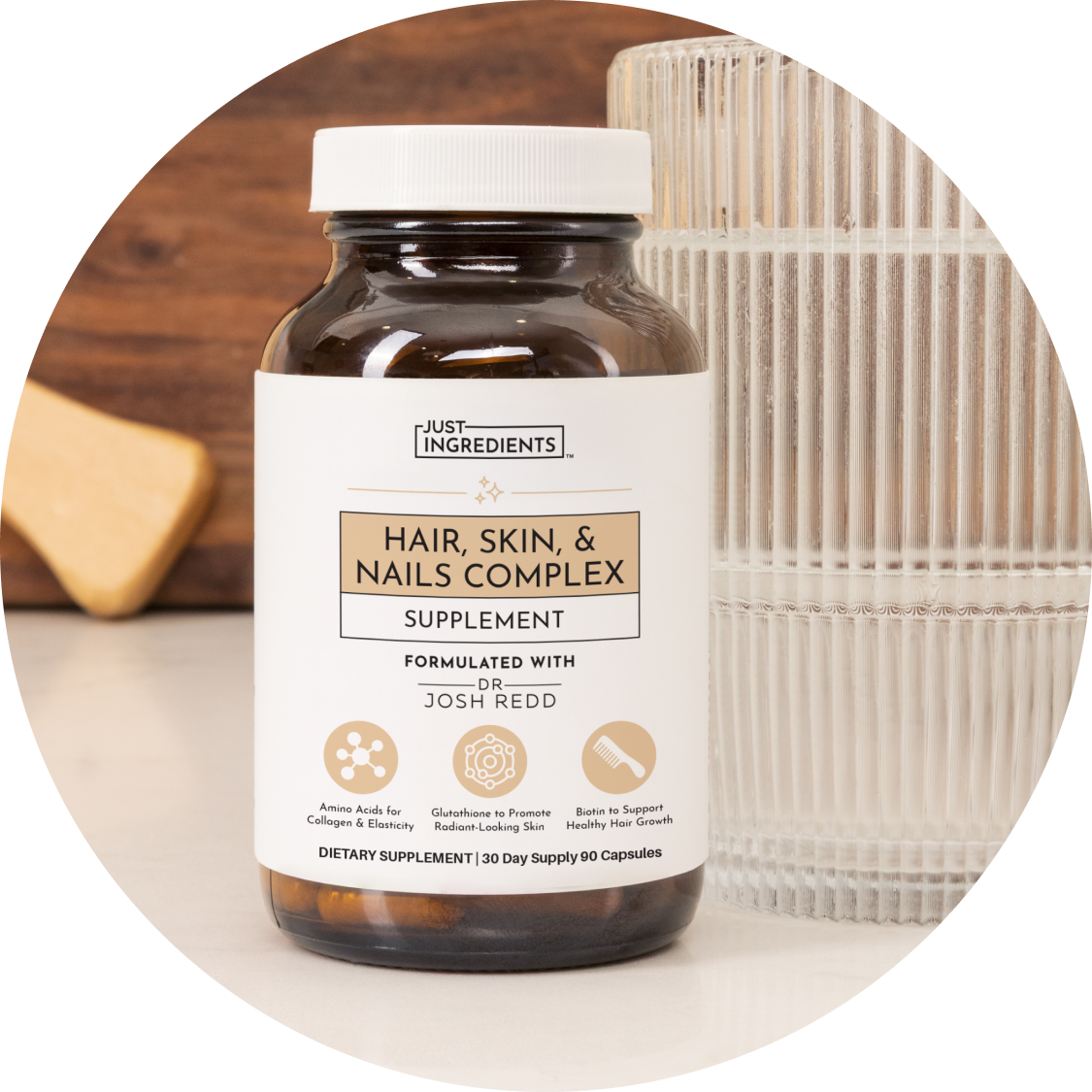 A bottle labeled 'Liver Complex Methylation Support' on a light surface.