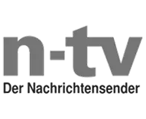 n-tv logo with German text 'Der Nachrichtensender' underneath.