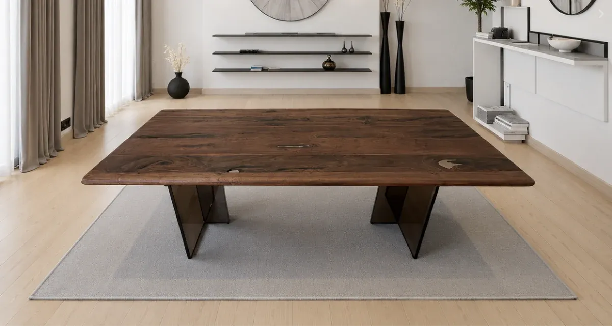 Mirage walnut dining table with rounded edges, Miami, FL