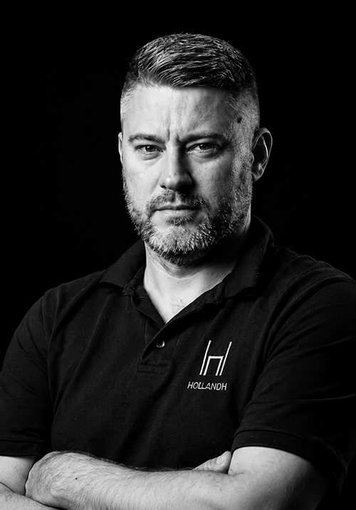 Anton Kotenko, founder of Holzsch, custom large dining table maker