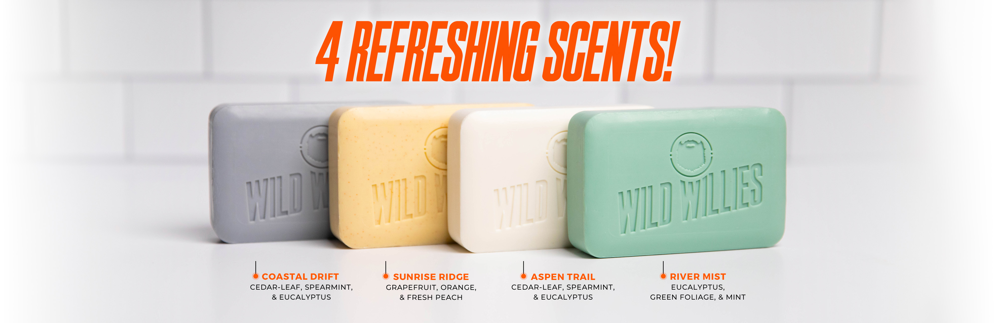 4 refreshing scents!
