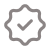 A gray placeholder image with a checkmark inside a star shape.
