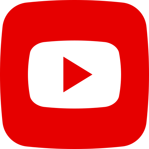 The YouTube logo, which is a white play button icon inside a red rounded square.