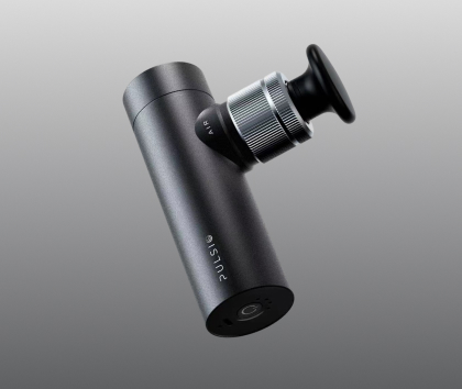 Black and silver cylindrical camera with a lens and adjustable knob.
