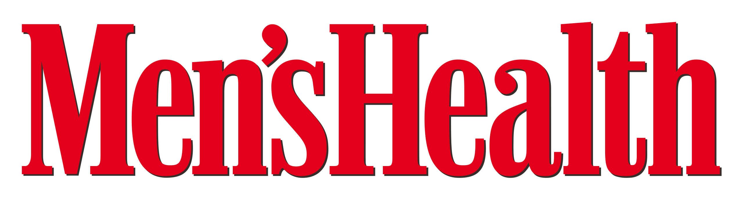 The Men's Health magazine logo, which features red text on a green background.