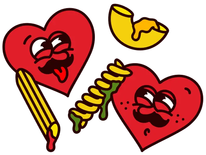 Stylized bread icon with a red downward arrow.