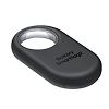 Black oval-shaped keychain with 'Galaxy SmartTag' text on it.