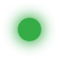 A green circle with a thin black outline on a white background.