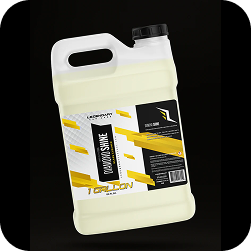 A one-gallon jug of Luminary Diamond Shine ceramic coating against a black background.