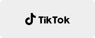 TikTok logo with text in black on a gray background.