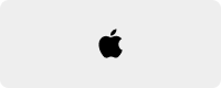 Black apple logo on a light gray background.