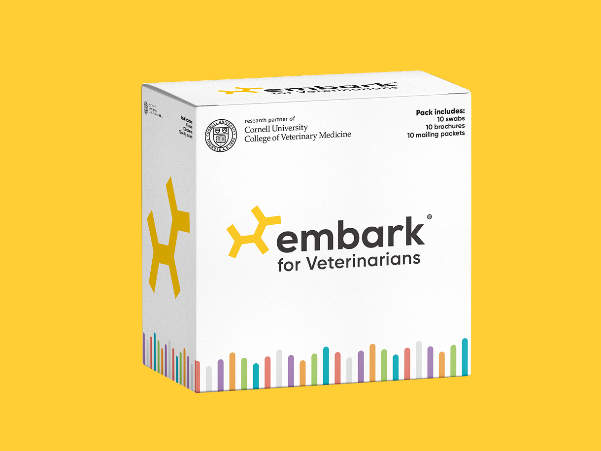 Embark for veterinarians dna test box