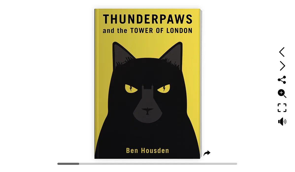 Front cover of the print book of Thunderpaws and the Tower of London