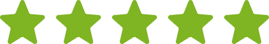Five green stars in a horizontal row.