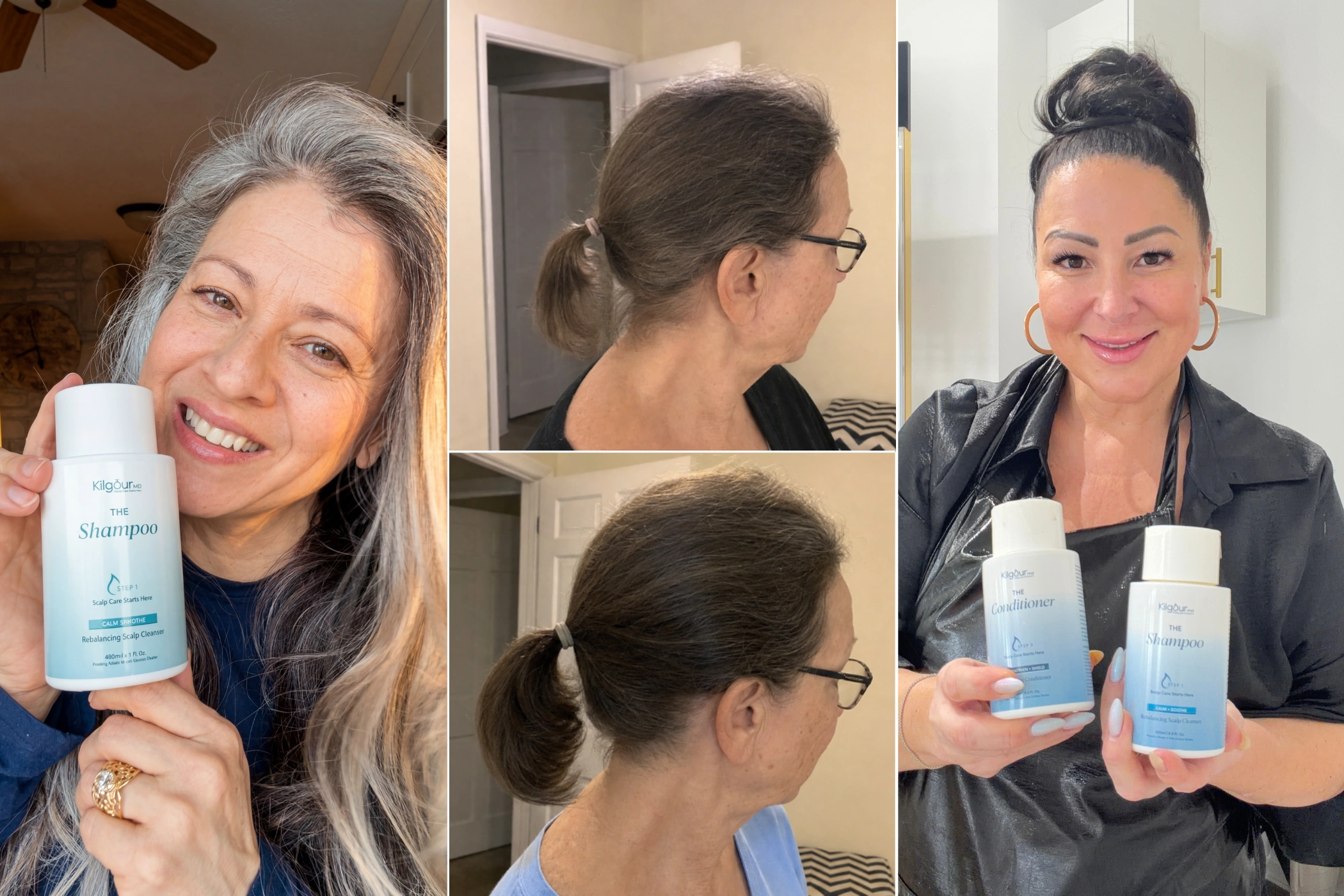 Women using the KilgourMD wash-day routine