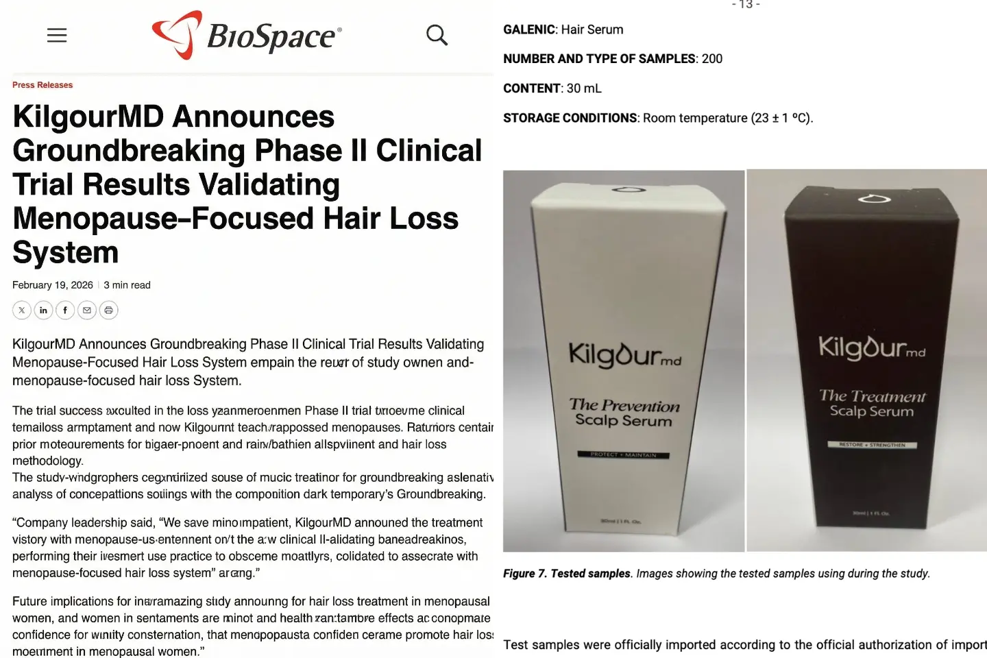 The KilgourMD two-serum protocol — published clinical trial