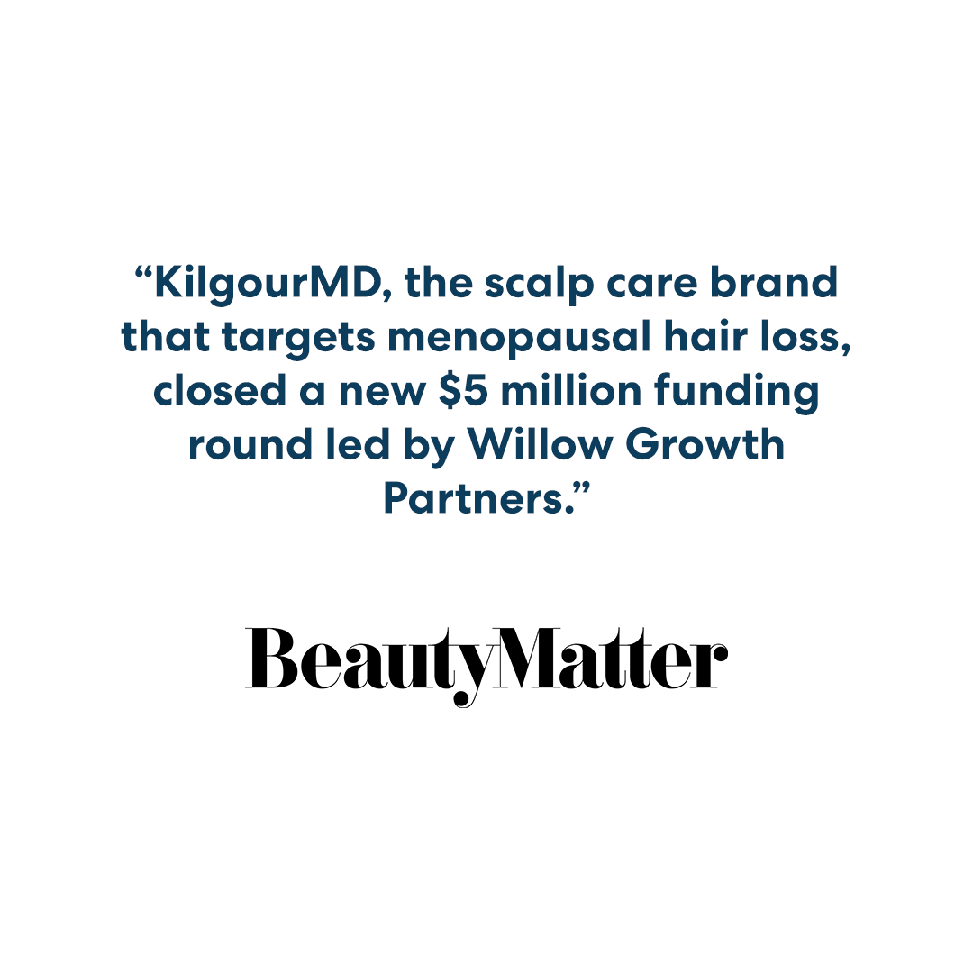 A quote from BeautyMatter about KilgourMD securing $5 million in funding.