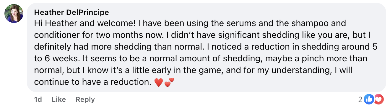 Facebook comment from a reader
