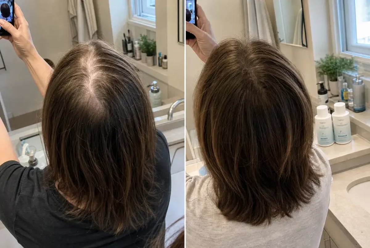 Part-line before and after